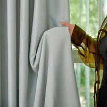 供应安居乐叶遮光窗帘布料简约18色任选卧室客厅工程面料全遮光