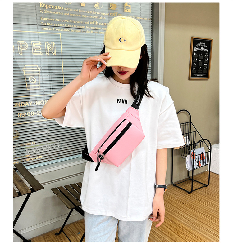 Unisex Streetwear Solid Color Nylon Waist Bags display picture 3