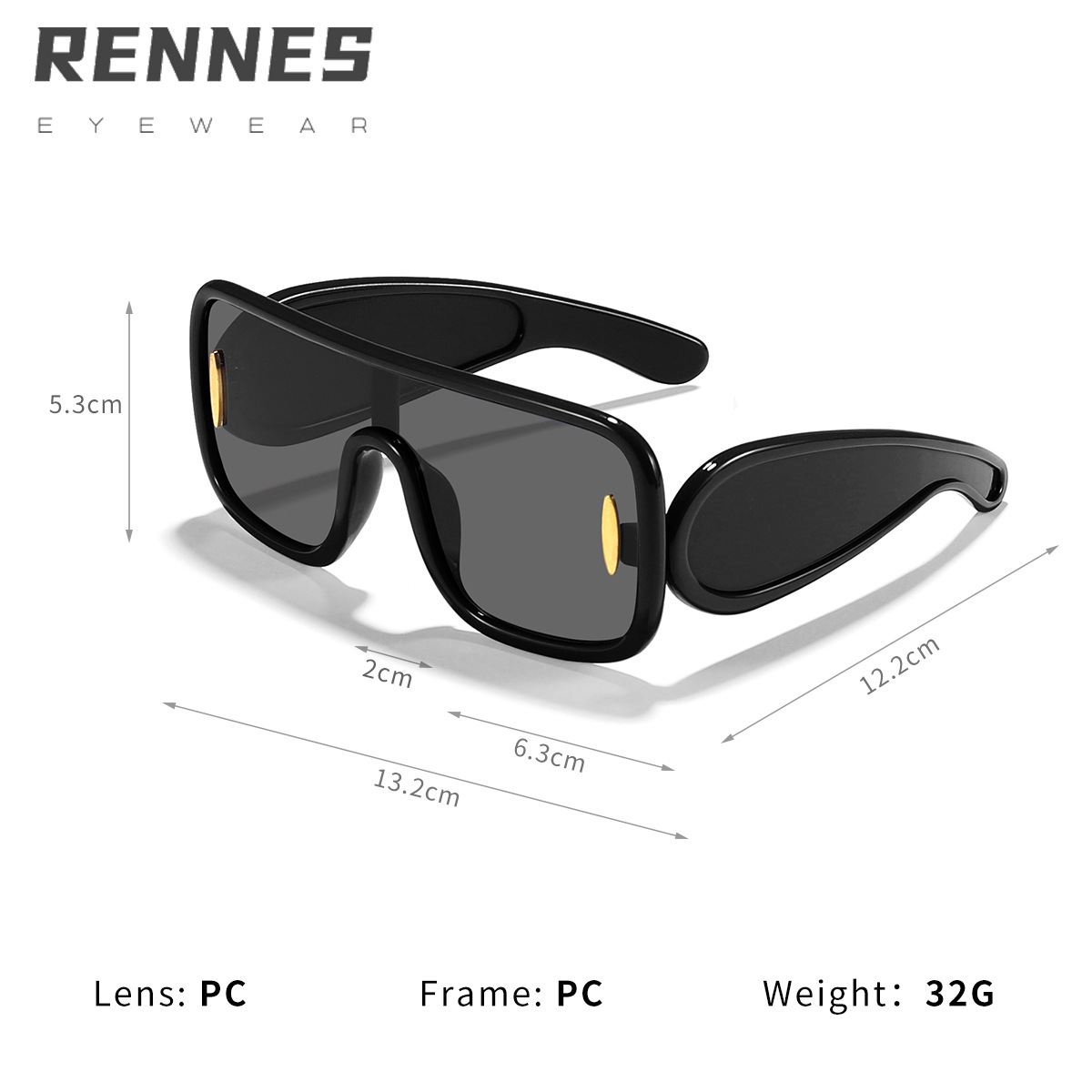 Nuevas gafas de sol para exteriores con montura grande y montura grande para niños transfronteriza
