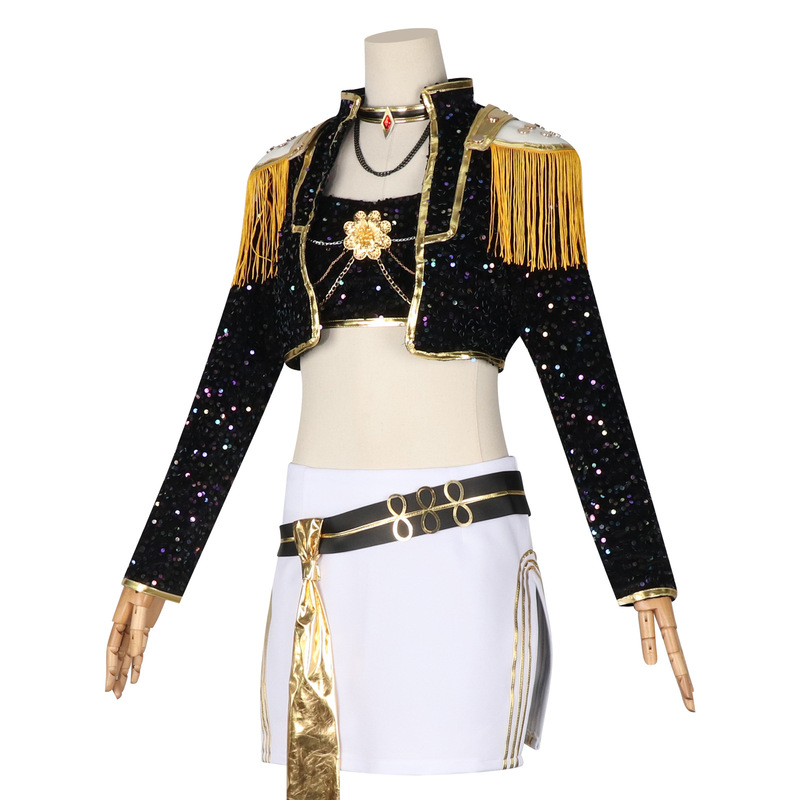 猎魔女团k-pop韩流cos鲁米佐依米拉黑金款服装动漫影视同款演出服|undefined
