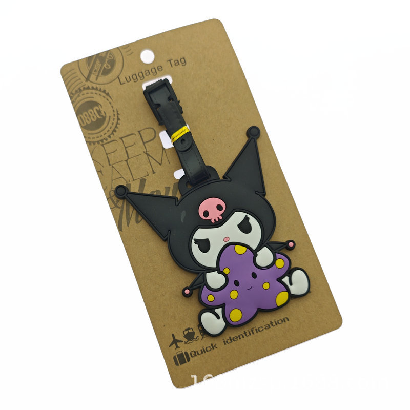 Sanrio animación gran ojo rana jade Gui perro mono pequeño elefante etiqueta de equipaje identificación colgante