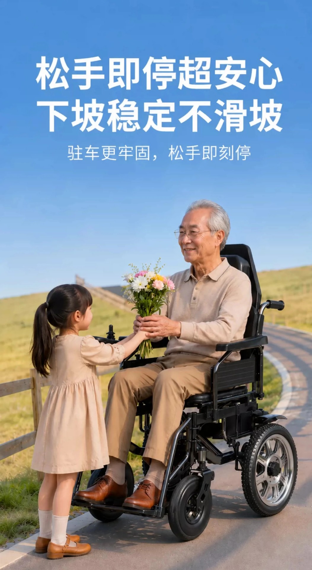 The electric wheelchair can be taken on a plane, it is a new original model, portable and foldable, specially designed for elderly people to use for walking and as a mobility aid