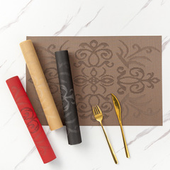 可水洗PVC餐墊 歐式時尚中國結桌墊餐墊隔熱酒店隔油耐高溫桌墊