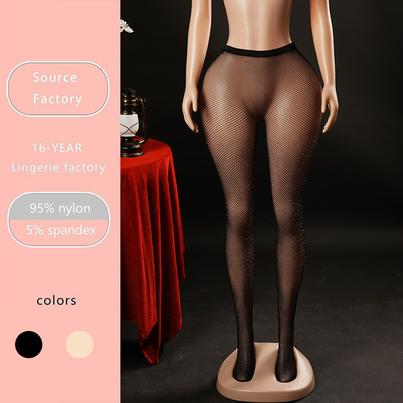 yue die hot drilling sexy fishnet stockings cross-border pantyhose sexy jk sexy fishnet stockings european and american women leggings w28