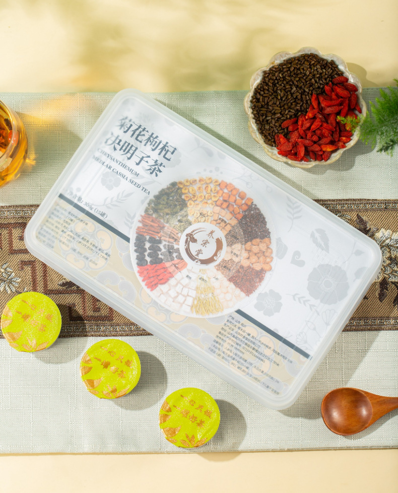 Chrysanthemum Goji Cassia Seed Tea 15 Mini Cans Herbal Wellness Blend 300g specifications
