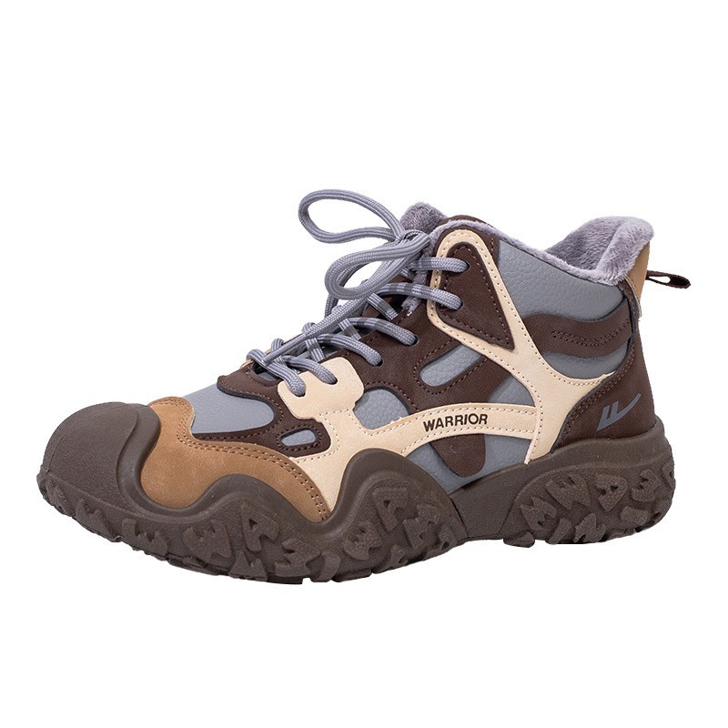 Huili High-end moda zapatos de mujer cordones de terciopelo zapatos de algodón cómodos zapatos de mujer retro versátiles zapatos cálidos