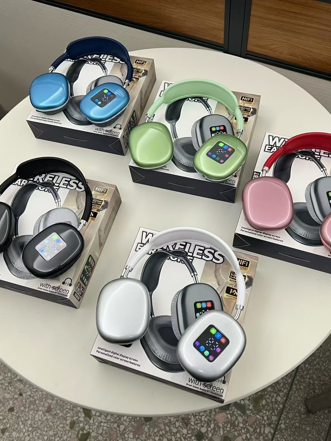 Grenzüberschreitend 2026 neues Modell P9 kabellose Over-Ear-Kopfhörer mit farbigem Bildschirm, extra lange Akkulaufzeit, Großhandel, direkt vom Hersteller