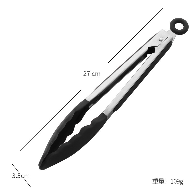 メーカー卸売りシリコン食品クリップ430ステンレス製パンクリップ焙煎バーベキュークリップ食品ステーキクリップ調理器具|undefined
