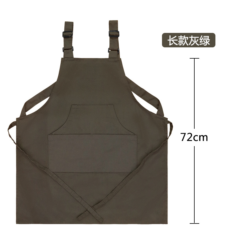 Moda transfronteriza simple delantal de lona barbacoa restaurantes corte de pelo café hotel camarero ropa de trabajo delantal de cocina