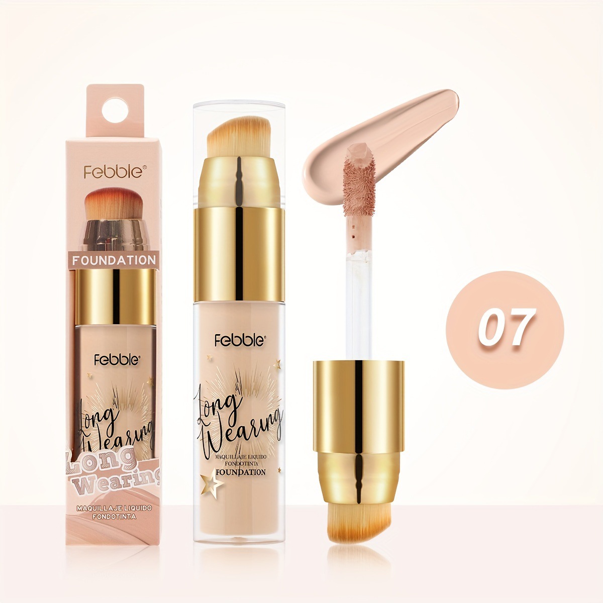 USHAS Cross-Border Spot Maquillaje Base Liquid Combination Set impermeable sin quitar el maquillaje para aclarar el tono de la piel FS449FA + B