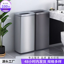 厨房大洗手间垃圾桶擦手纸卫生加高好评率酒店方形不锈钢