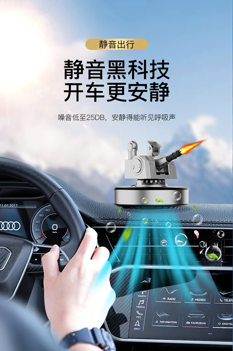 New Solar-Powered 1130 Anti-Missile Car Dashboard Ornament Military Technology Car Perfume Aromatherapy Car Decoration