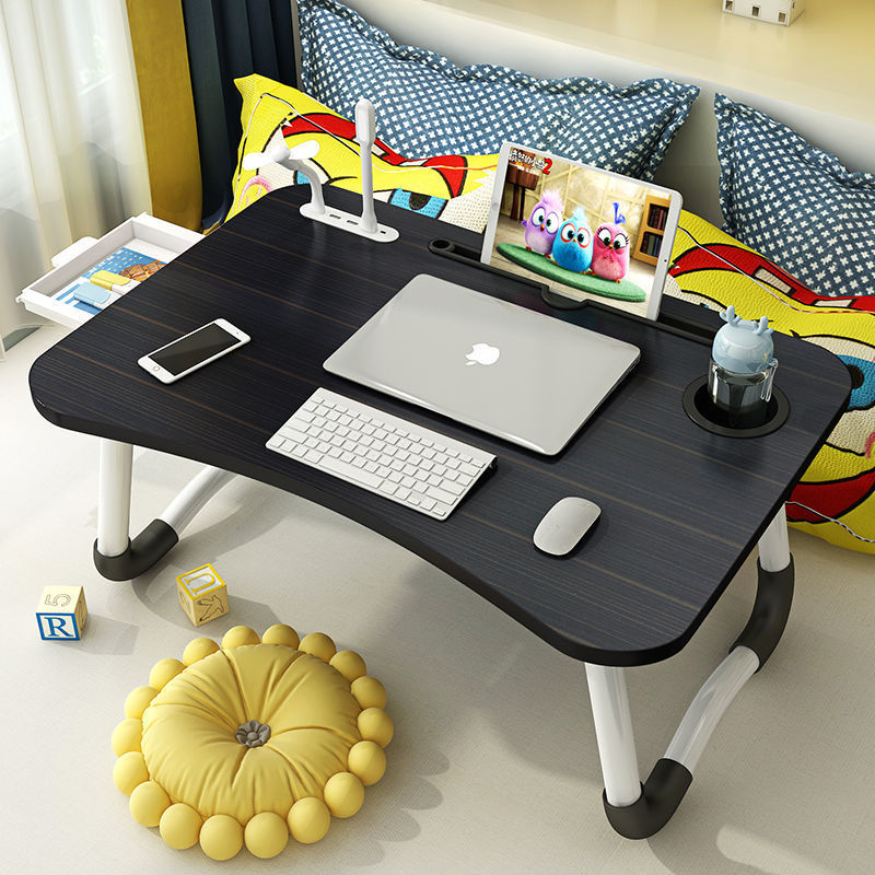 Foldable small table, bed desk, laptop desk, lazy student dormitory children multifunctional study desk