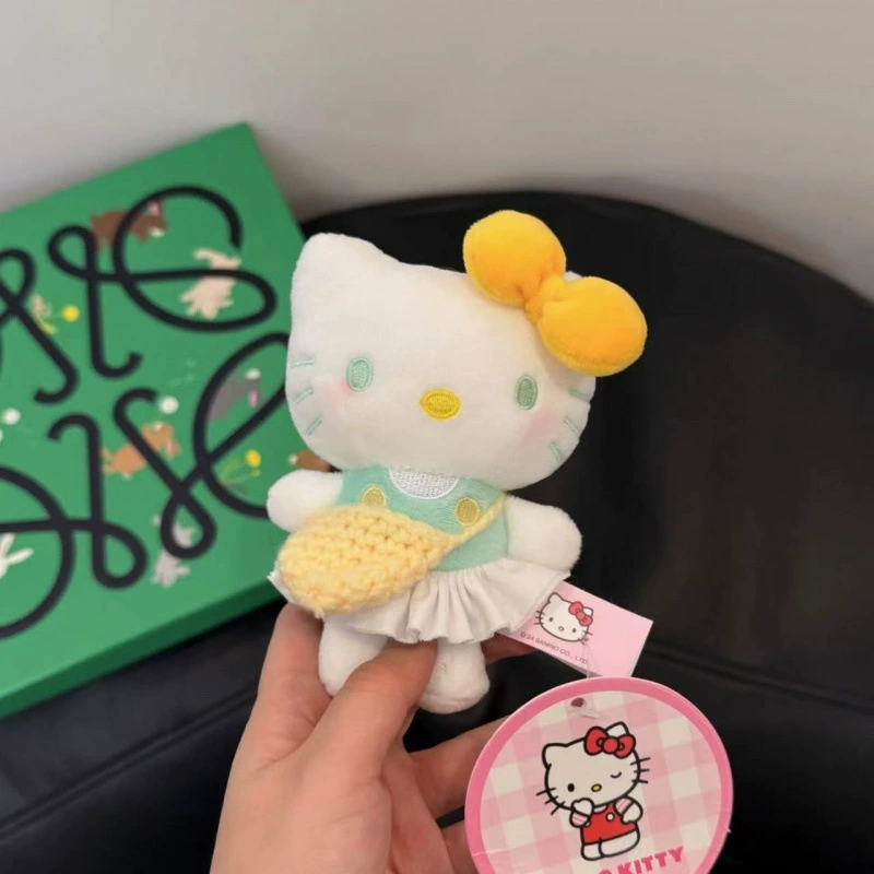 Sanrio, hello kitty, подлинная классическая мультяшная плюшевая кукла, сумка, упаковка, брелок