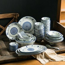 老式七十八十年代中式青花瓷碗饭碗陶瓷家用餐厅葵斗碗tbv同款碗