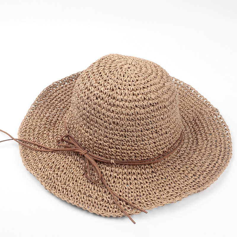Women's Casual Beach Solid Color Big Eaves Sun Hat display picture 20