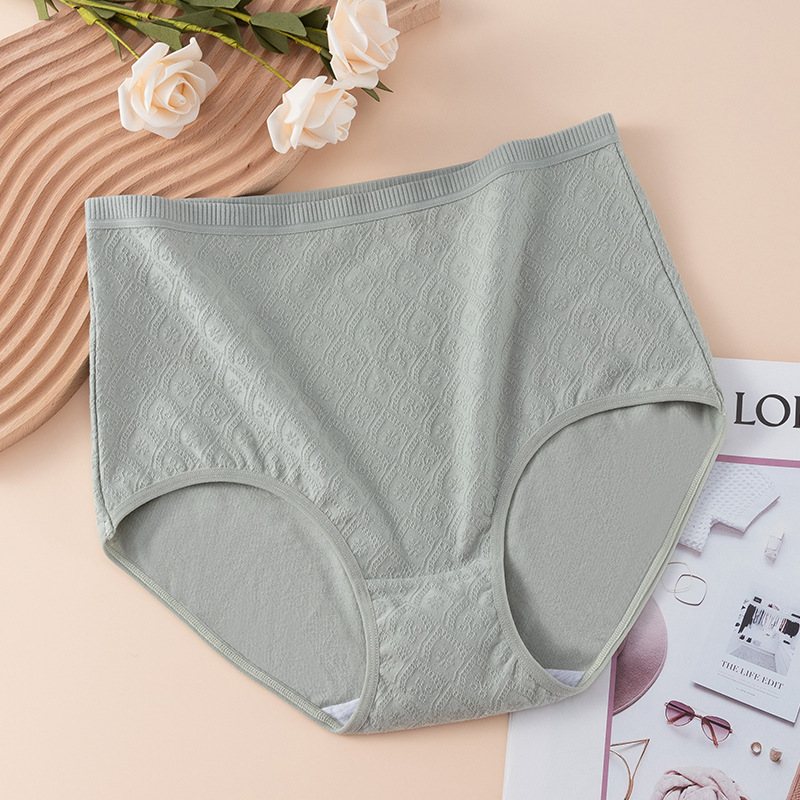 Más el tamaño de la ropa interior de las mujeres entrepierna de algodón antibacteriano de algodón puro de primavera y otoño dulce puro deseo calzoncillos cortos cabeza grasa mm200kg