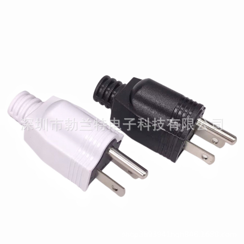 American Standard American standard American wiring plug American detachable assembly CE power plug tripod one round two flat 15A