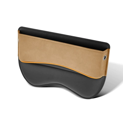 Suitable for Seat Gap Storage Car storage bag/box - beige-suede