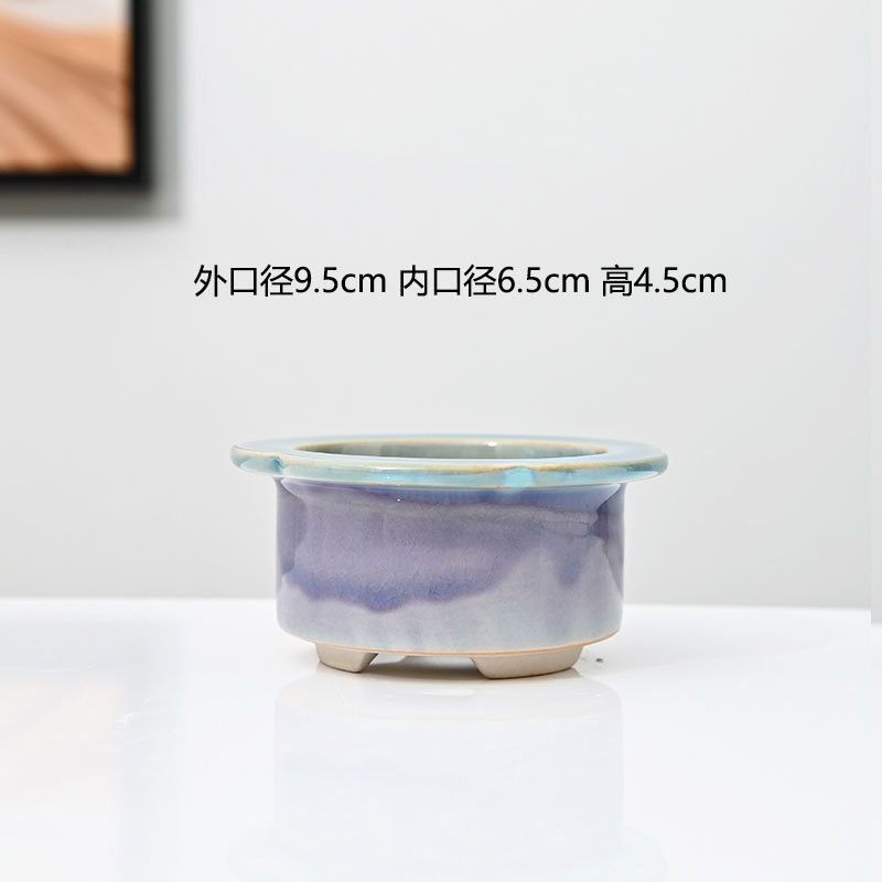 Macetas carnosas agrietadas en hielo, cerámica doméstica, arcilla transpirable, cerámica gruesa, control de raíces, pilas viejas, lavabo especial, liquidación, venta al por mayor