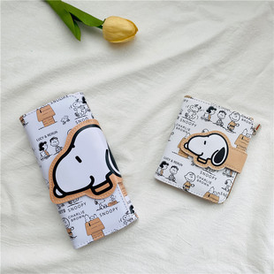 Korean Ins Cute Cartoon Snoopy Short Long Wallet Coin Purse 80% off Pu Zipper Coin Purse