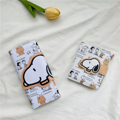 Korean ins cute cartoon Snoopy short long wallet coin purse two fold pu zipper coin coin purse