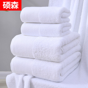 Hotel Towels and Bath Towels Are Made of Absorbent Pure Cotton, Beauty Salons, Hotels, Hot Springs and B&Bs, White Towels and Bath Towels Can Be Added with Logos