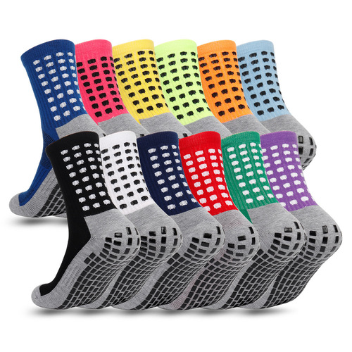 Thickened bottom mid-calf professional running sports soccer with glued anti-slip socks, thickened competition anti-slip soccer socks