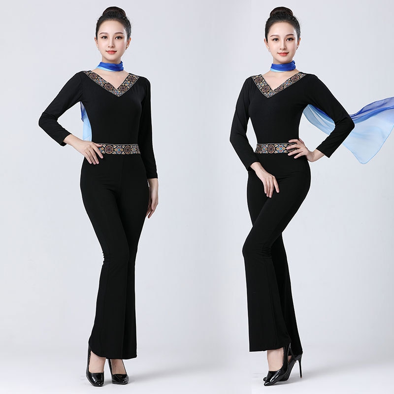 Yoga clothes modern dance body clothes etiquette tutor training clothes catwalk clothes ethnic embroidery square dance clothes modal Yoga clothes modern dance body clothes etiquette tutor training clothes catwalk clothes ethnic embroidery square dance clothes modal