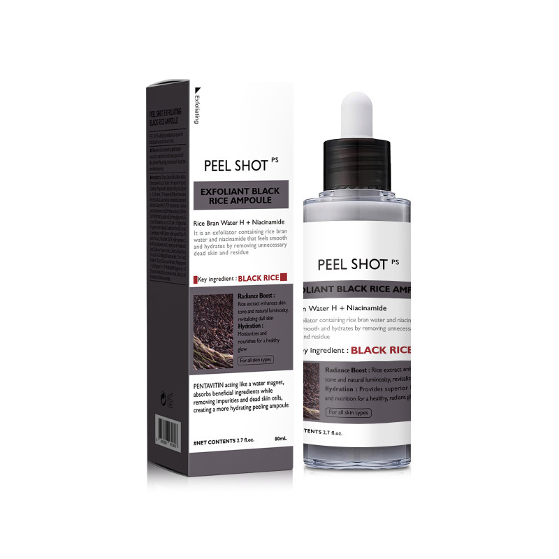 跨境爆款Peel Shot Glow Black Rice Peeling Ampoule黑米去角质|undefined