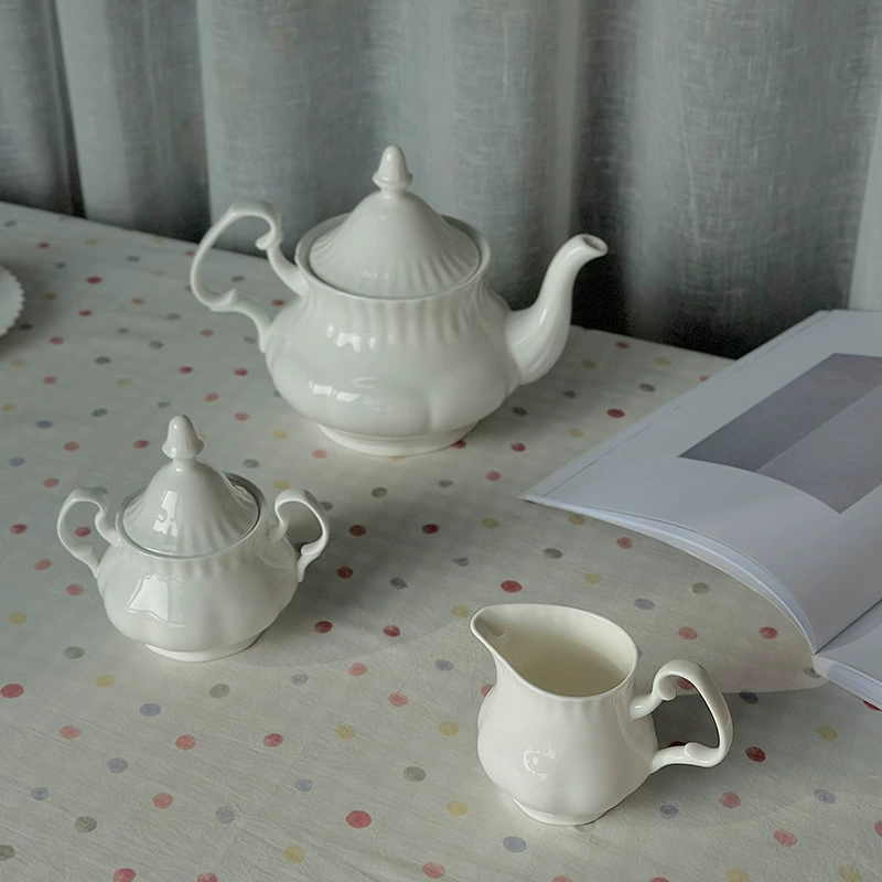 Retro ceramic coffee pot, capacious teapot