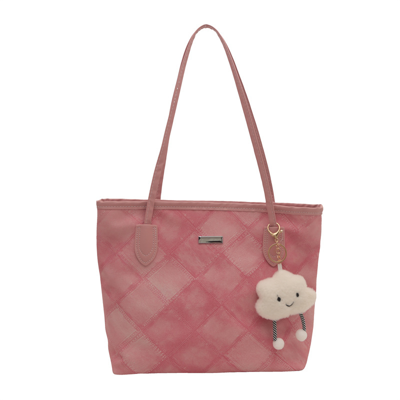 Otoño nuevo bolso de gran capacidad para mujeres 2024 moda moda simple mochila de hombro textura de diamante bolso de viaje