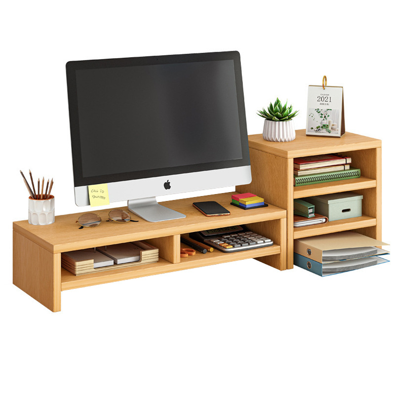 Soporte de elevación de computadora Soporte de soporte de monitor Base de elevación Estante de almacenamiento de escritorio de escritorio Estante de escritorio