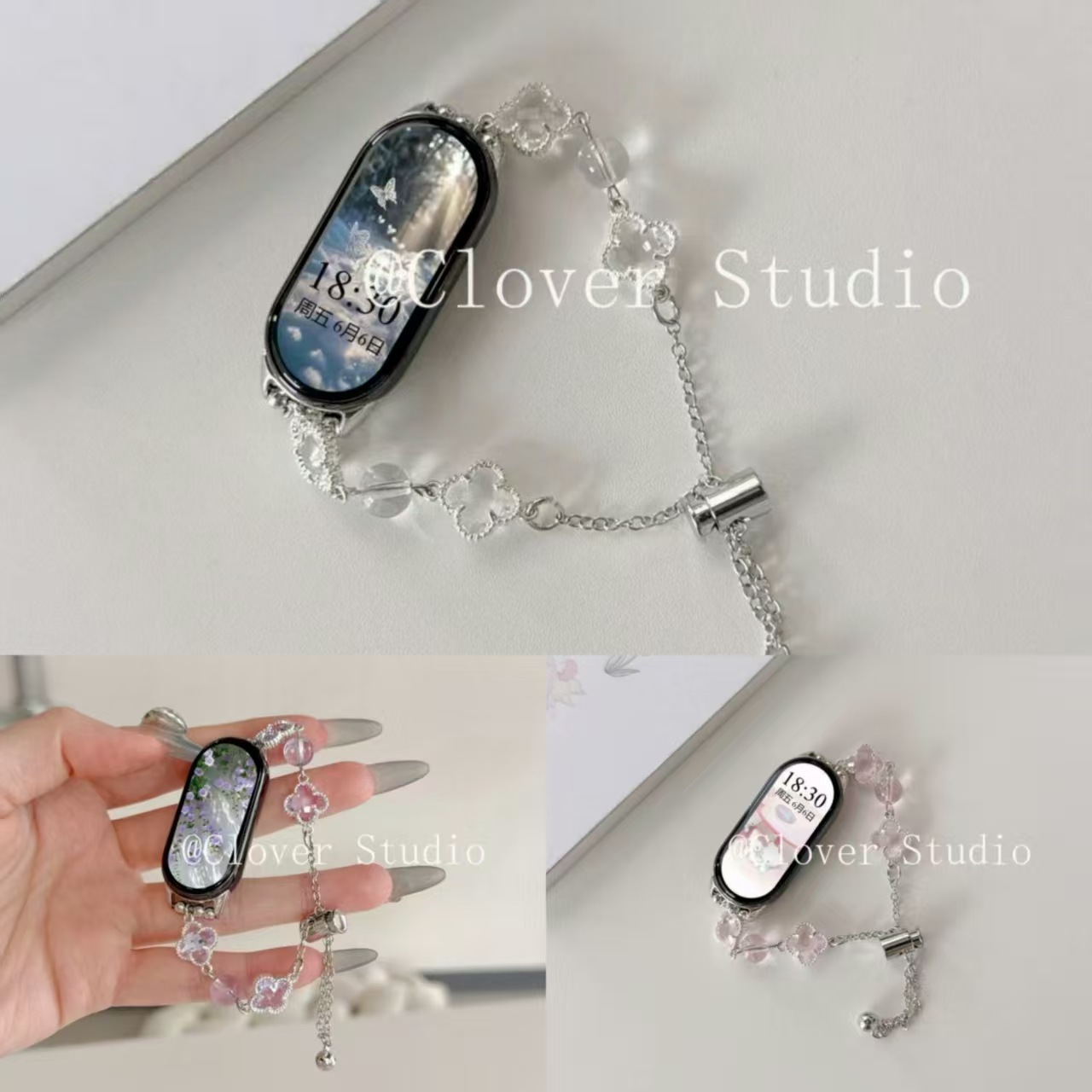 Suitable for Xiaomi Mi Band 10 strap 9 beads NFC chain 8 strap…