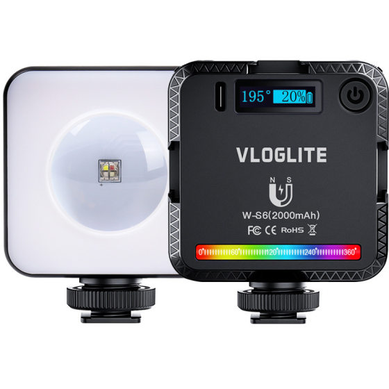 WS6RGB atmosphere light video photo led fill light pocket magnetic full color fill light mobile phone live beauty light