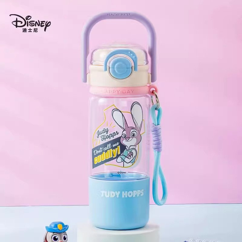 Taza de agua para niños de la ciudad de animales locos, tetera de agua portátil especial para estudiantes de jardín de infantes, taza de bebida directa de paja para bebés