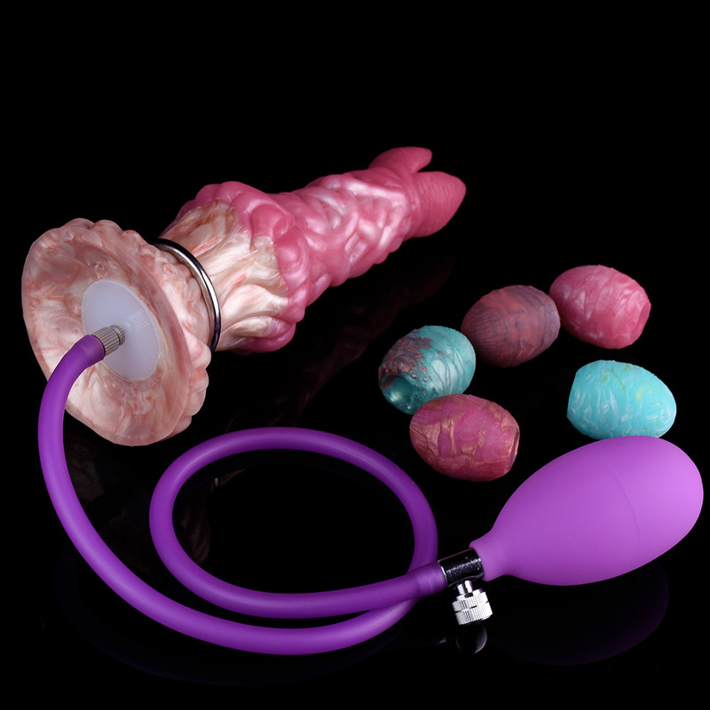 Fun Masturbation Sex Toys Wholesale Pneumatic Ovitrap Platinum Silicone Shaped Anal Plug Alternative Penis sm Tone