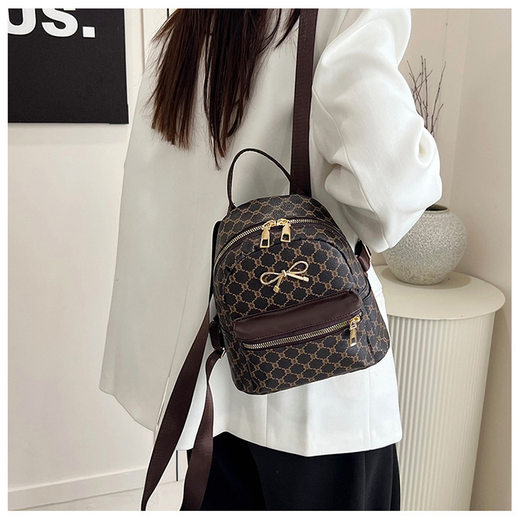 Zipper Backpack Bags Type Wear-Resistant Bow Knot Daily Street Zipper Backpack