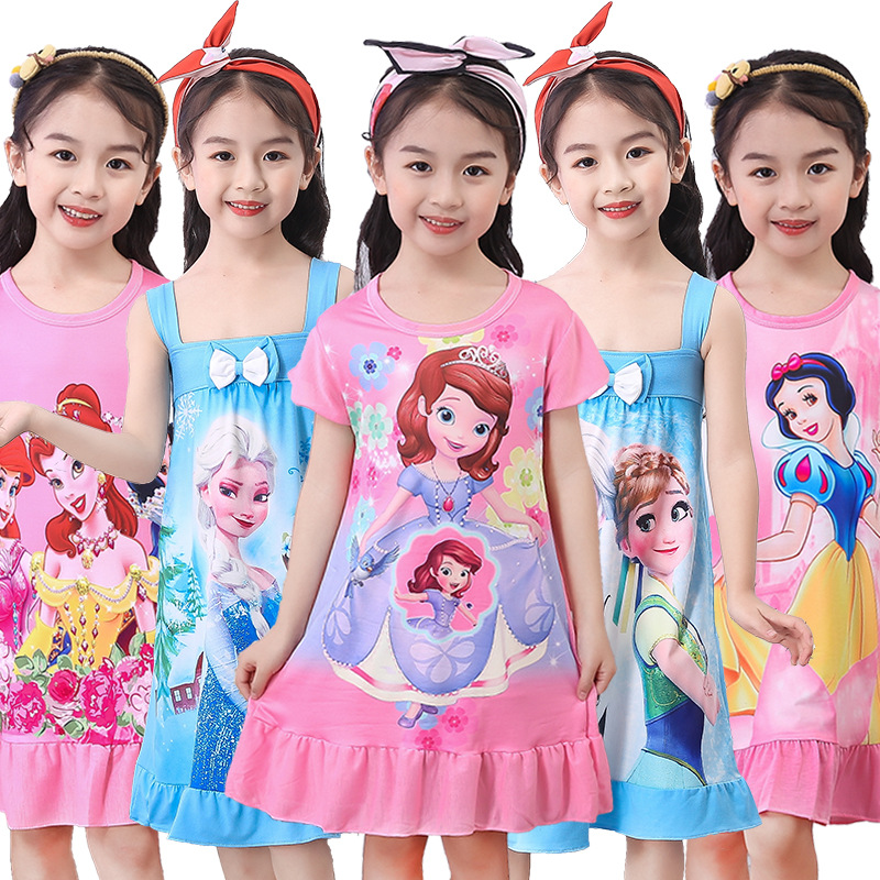 milk silk pajamas kids lovely nightdress...