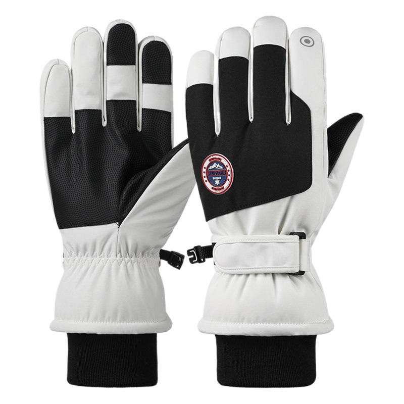 Ski gloves touch screen waterproof outdoor sports men and women warm fleece-lined thickened riding non-slip windproof wholesale winter