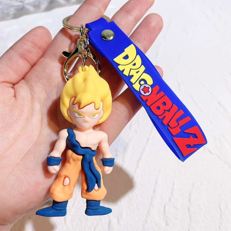 2024新しいドラゴンボールのキーホルダーのストラップのアニメの自動車のカバンは子供のプレゼントの漫画の孫悟空を飾ります。|undefined