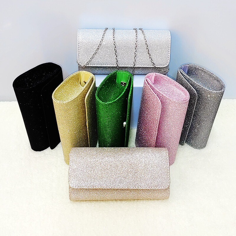 Factory Cross-border Hot Sale Glitt Shiny Women's Evening Bag Crossbody Women's Bag Wedding Wedding Bride Bag Celebrity Bag