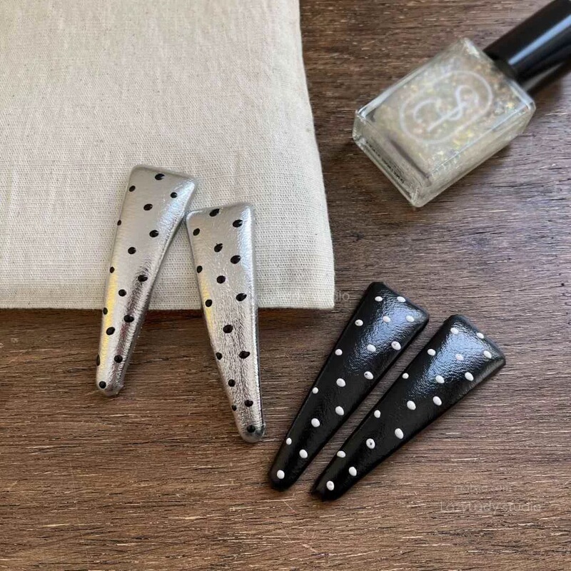 Korean Style Sweet and Cool Polka Dot Hairpin Bangs Clip Cute Simple Versatile Triangle Side Hairpin Hair Accessories New Style for Women Korean Style Sweet and Cool Polka Dot Hairpin Bangs Clip Cute Simple Versatile Triangle Side Hairpin Hair Accessories New Style for Women