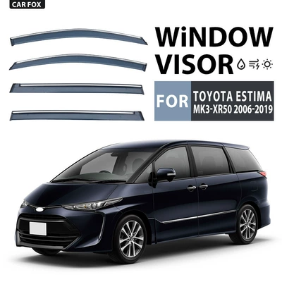 Rain Eyebrow, Rain shield - standard-packaging-without-logo-toyota-estima-mk3-xr50-2006-2019-estima-with-bright-strips-rain-shield