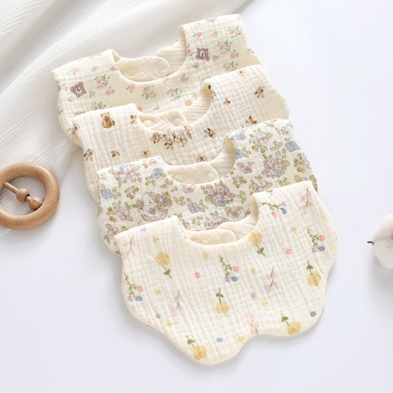 Baby's Spit Towel Six-Layer Pure Cotton Gauze Class A Baby's Soft Absorbent Bib for Boys and Girls Children's Dining Bib