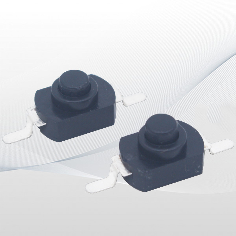 源头供应手电筒开关1208一开一关自锁头灯手电筒按钮开关