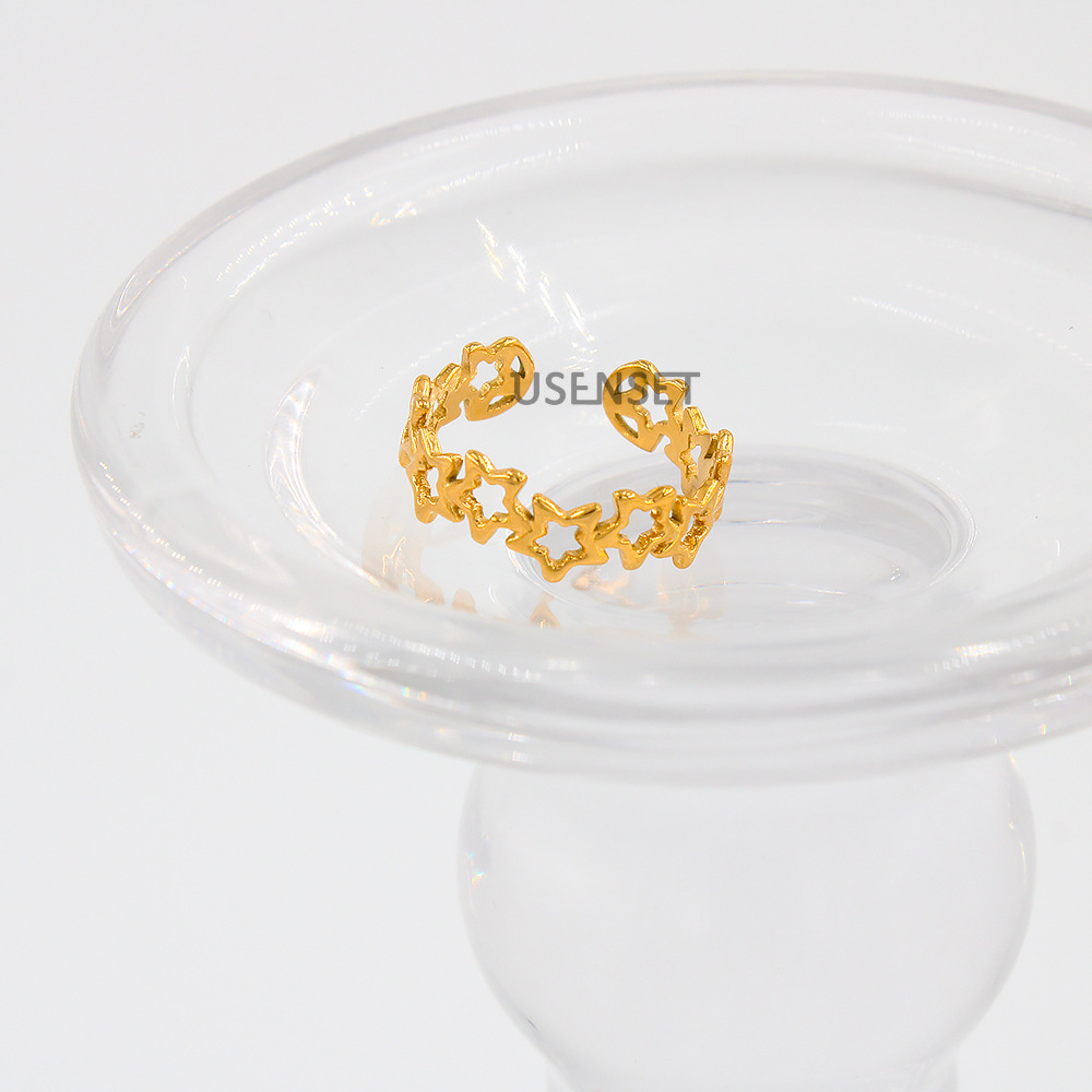 Simple Style Heart Shape Snake Stainless Steel Plating Open Ring 1 Piece