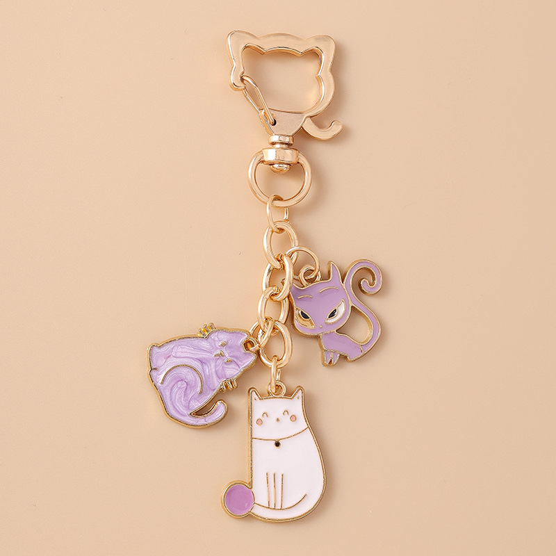 12g Weight Spring Ring Trigger Clasp Closure Clasp Closure Type Bag Pendant, Keychain Classification 1 Piece Quantity Daily, Street Occasion Alloy Material Paw Print, Cat Pattern Women's Gender Cute, Modern Style Style 1 Piece Cute Modern Style Paw Print Cat Alloy Women's Spring Ring Trigger Clasp Closure Bag Pendant Keychain 16