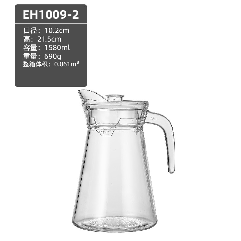Gran por mayor grosor sin plomo de gran capacidad de vidrio hervidor de agua fría doméstico hervidor de agua fría comercial tetera de té tetera de bebidas tetera de restaurante image 9