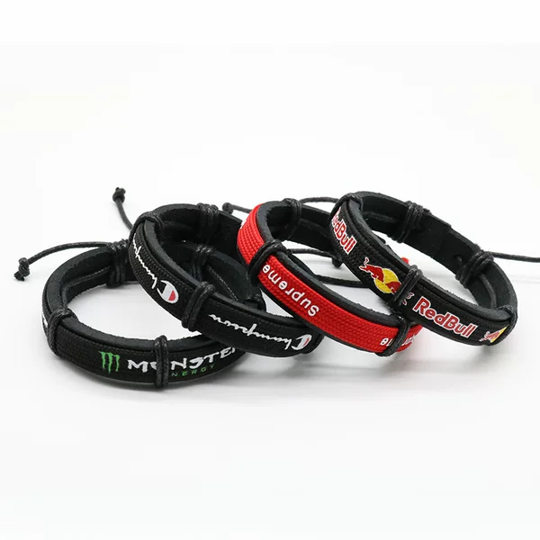 Cross-border Hot Sale European and American Fashion Woven Champion Leather Bracelet Men and Women Couple Bracelet Jewelry Woven Bracelet in stock